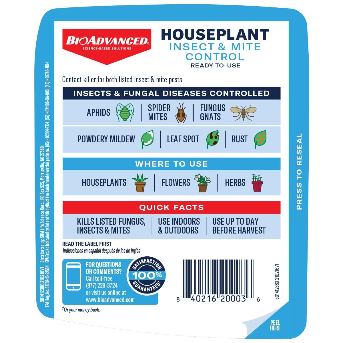 BioAdvanced Houseplant Insect and Mite Control Spray - 24 fl oz Bottle