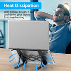 Adjustable Laptop Stand, Portable Laptop Riser for Desk