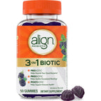 Align Probiotic, 3-in-1 Biotic Gummies, Prebiotic + Probiotic + Postbiotic, #1 Doctor Recommended Probiotic Brand‡, Helps Relieve Occasional Bloating*, BlackBerry Flavor, 50 Gummies