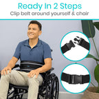 Vive Wheelchair Seatbelt - Safety Belt for the Elderly - Harness for Adults