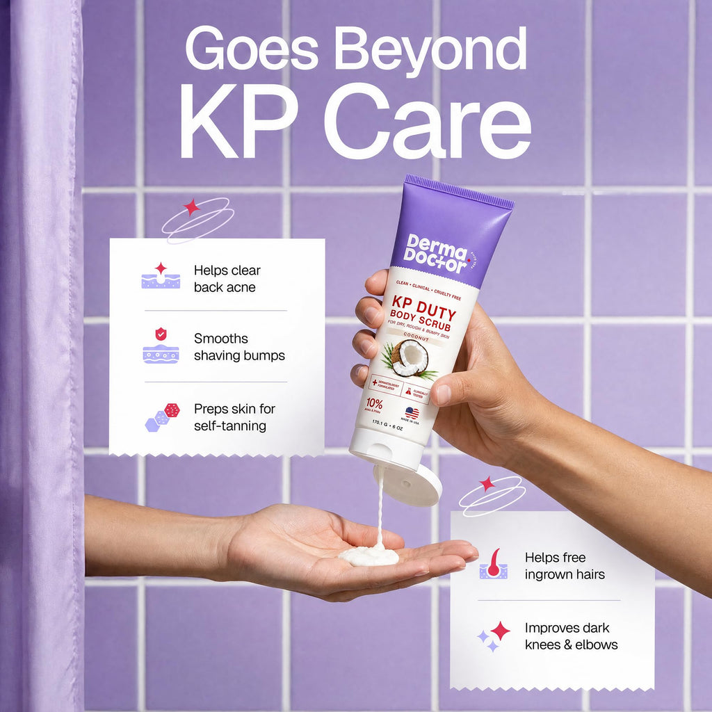 DERMAdoctor KP Bump Eraser Body Scrub, 10% AHAs + PHAs, Rough & Bumpy Skin