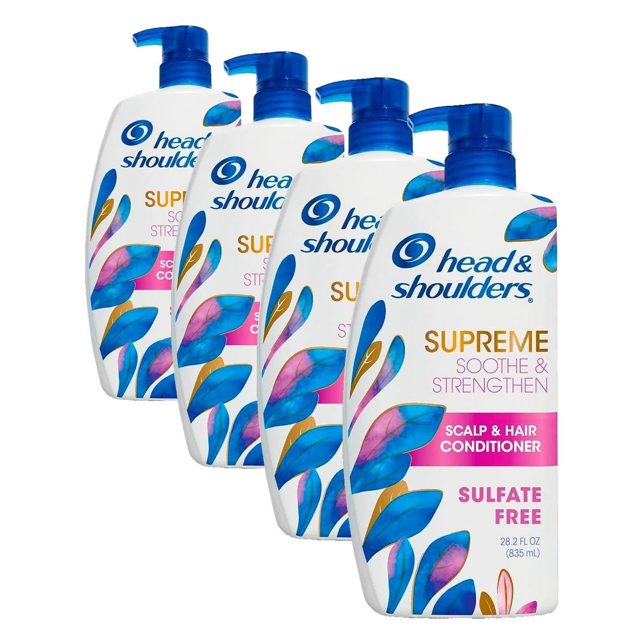 Head & Shoulders Supreme Sulfate-Free Conditioner with Argan Oil, with 1% Pyrithione Zinc, Anti-Dandruff Treatment, Soothe and Strengthen Hair and Scalp, 28.2 fl oz