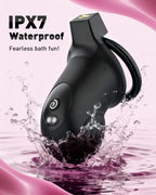 App Remote Vibrating Chastity Cage for Men with 8 Modes & 4 Size Rings