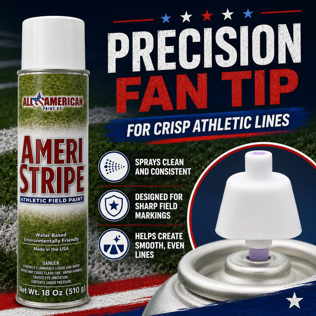 White Athletic Field Marking Spray Paint - 1 Case Pack (12 Cans) 18 oz of Paint per Can