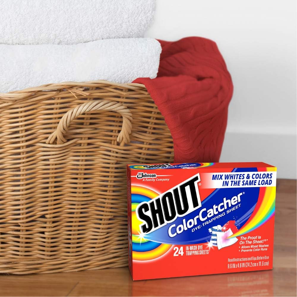 Buy now Shout Color Catchers for Laundry, Allow Mixed Washes, Prevents Color Runs and Maintains Original Clothing, 72 Count at indiglob india