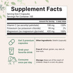 ﻿Pure Potassium Supplement with Magnesium Glycinate, 300 Capsules | Enhanced with Fat-Soluble Vitamin C | Chloride + Glycinate Mineral Electrolyte Complex | Only Active Ingredients | Filler Free