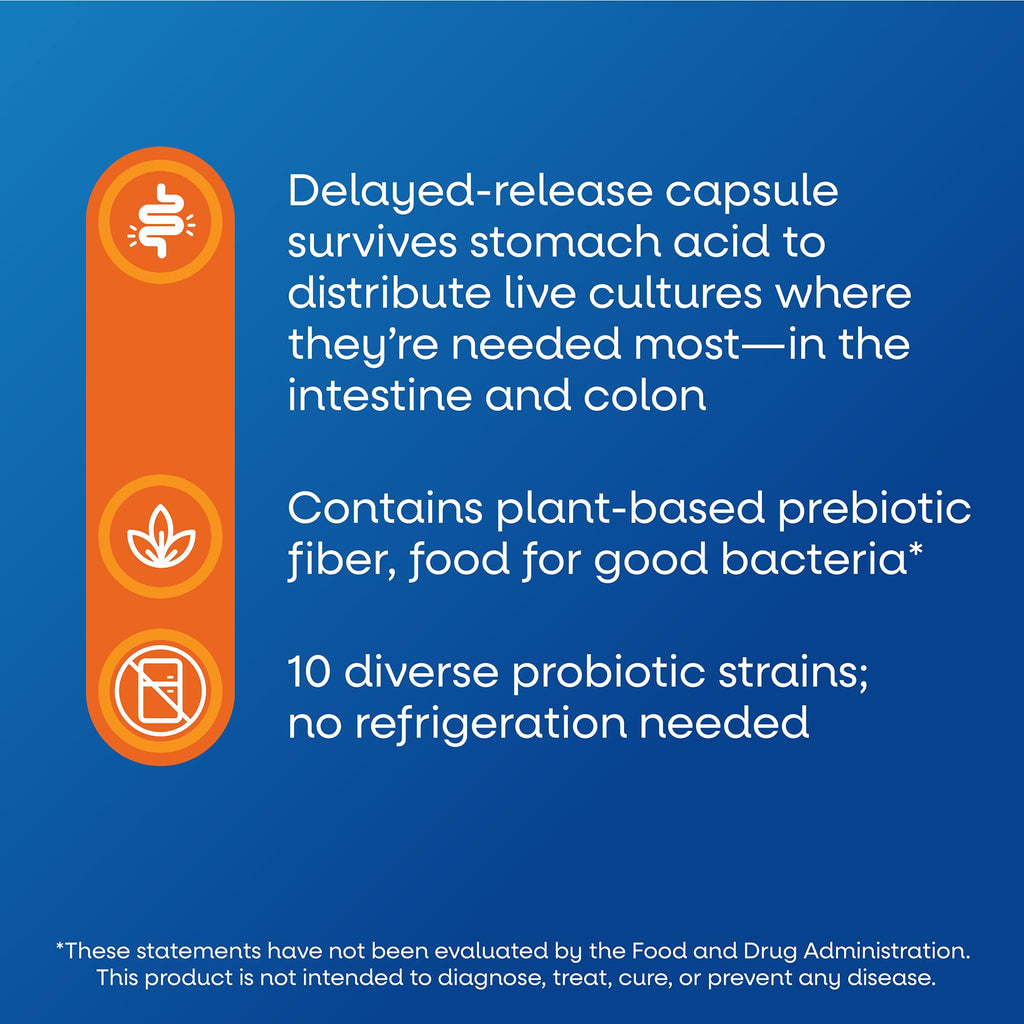 Nature's Way Fortify 30 Billion Daily Pre+Probiotic for Adults 50+, 30 ct | Daily Probiotic Supplement for Colon, Digestive, and Immune Health with 30 Billion Live Cultures*; No Refrigeration Needed