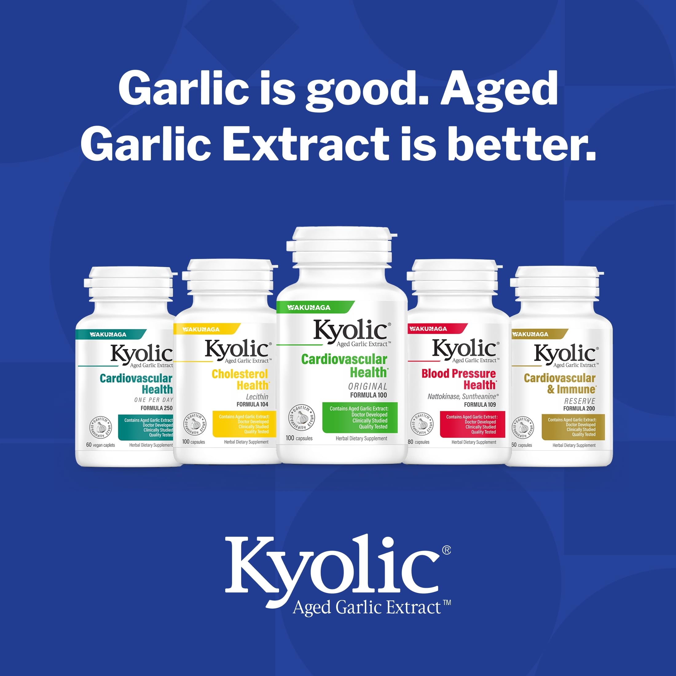 Kyolic Age Cardiovascular & Immune* Formula 200 (Reserve), 60 Capsules | High Potency Reserve Formula Aged Garlic Extract to Support Overall Heart Health, Circulation and Immune System, GMO-Free