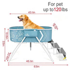 Furesh Foldable Dog Washing Station for Large Dogs with Stairs