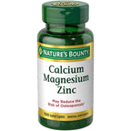 Nature's Bounty Calcium Magnesium & Zinc Caplets, 100 Count