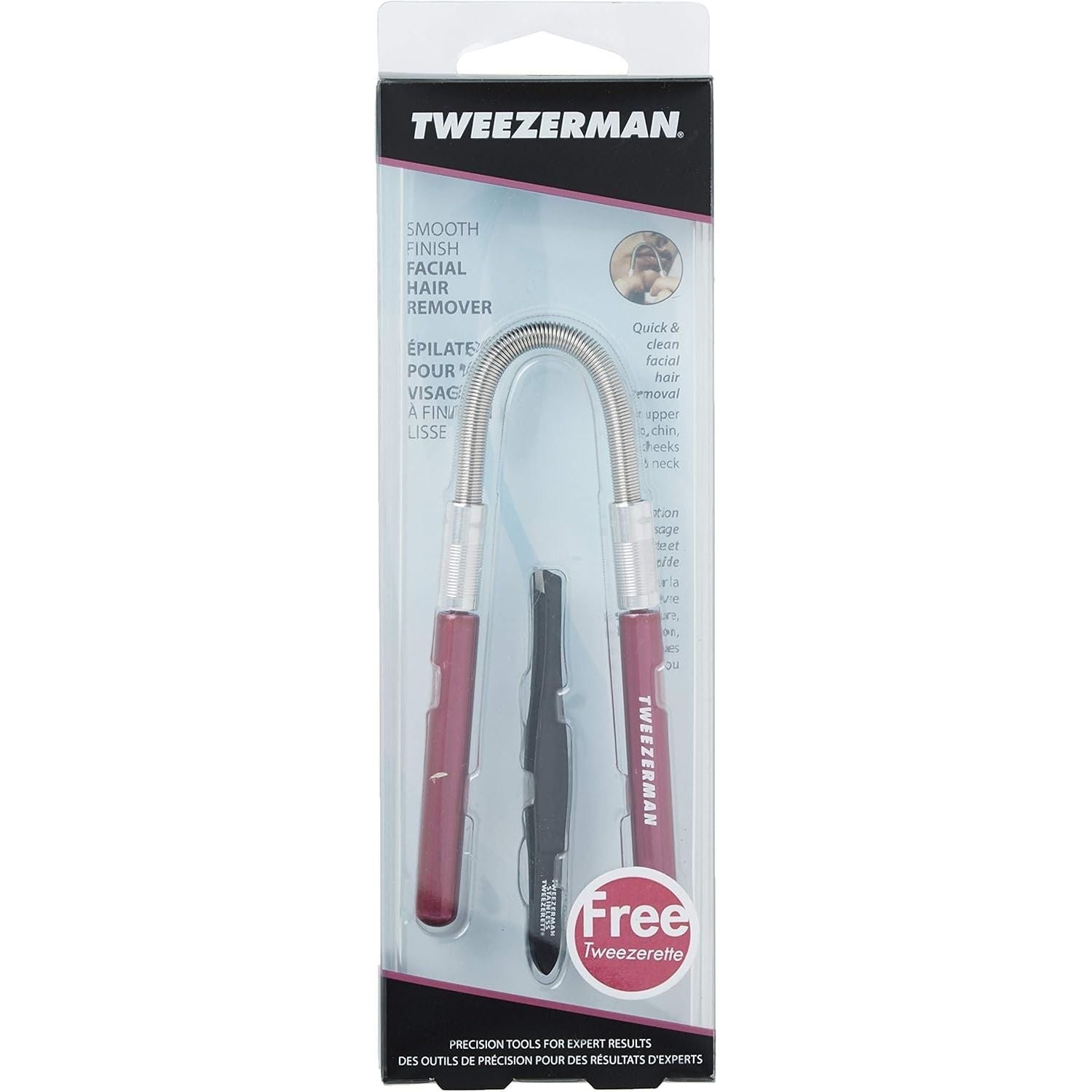 Buy now Tweezerman Smooth Finish Facial Hair Remover with Free Tweezerette, Pink at indiglob india