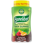 Benefiber Prebiotic Fiber Supplement Gummies, Assorted Fruit Flavor, 81 Ct | Plant-based Prebiotic Fiber, Supports Gut Health by Nourishing Good Gut Bacteria, GLP-1 Support for Digestive Health