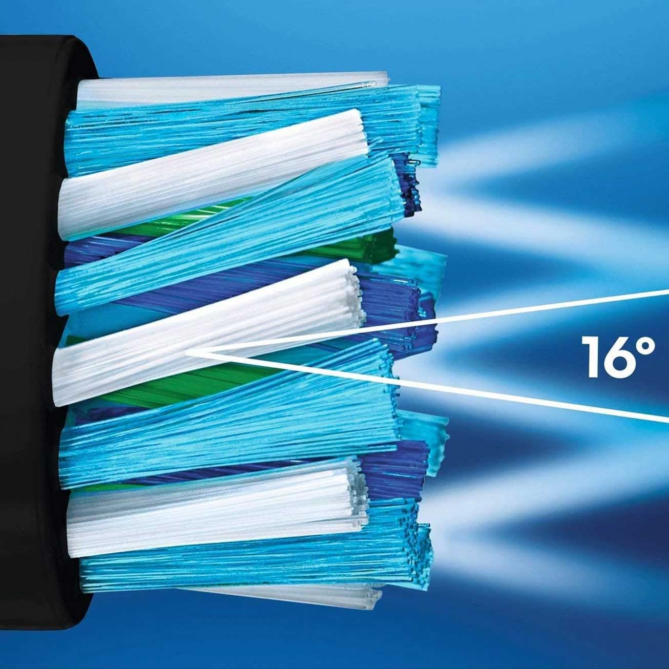 Buy now Oral-B Crossaction Electric Toothbrush Replacement Brush Head Refills, Black , 4 Count (Pack of 1) at indiglob india