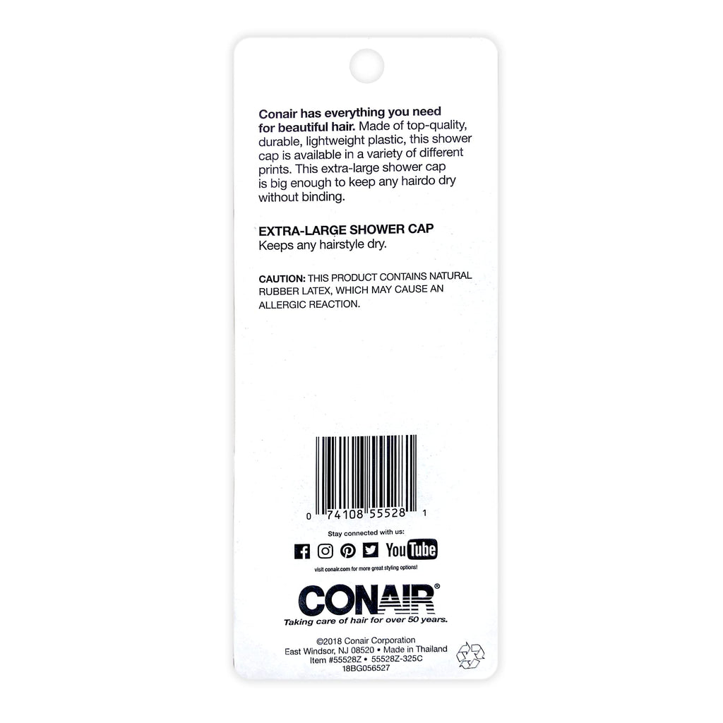 Conair Styling Essentials Bouffant Shower Cap Assorted Color 0.8 Oz, 1 Count