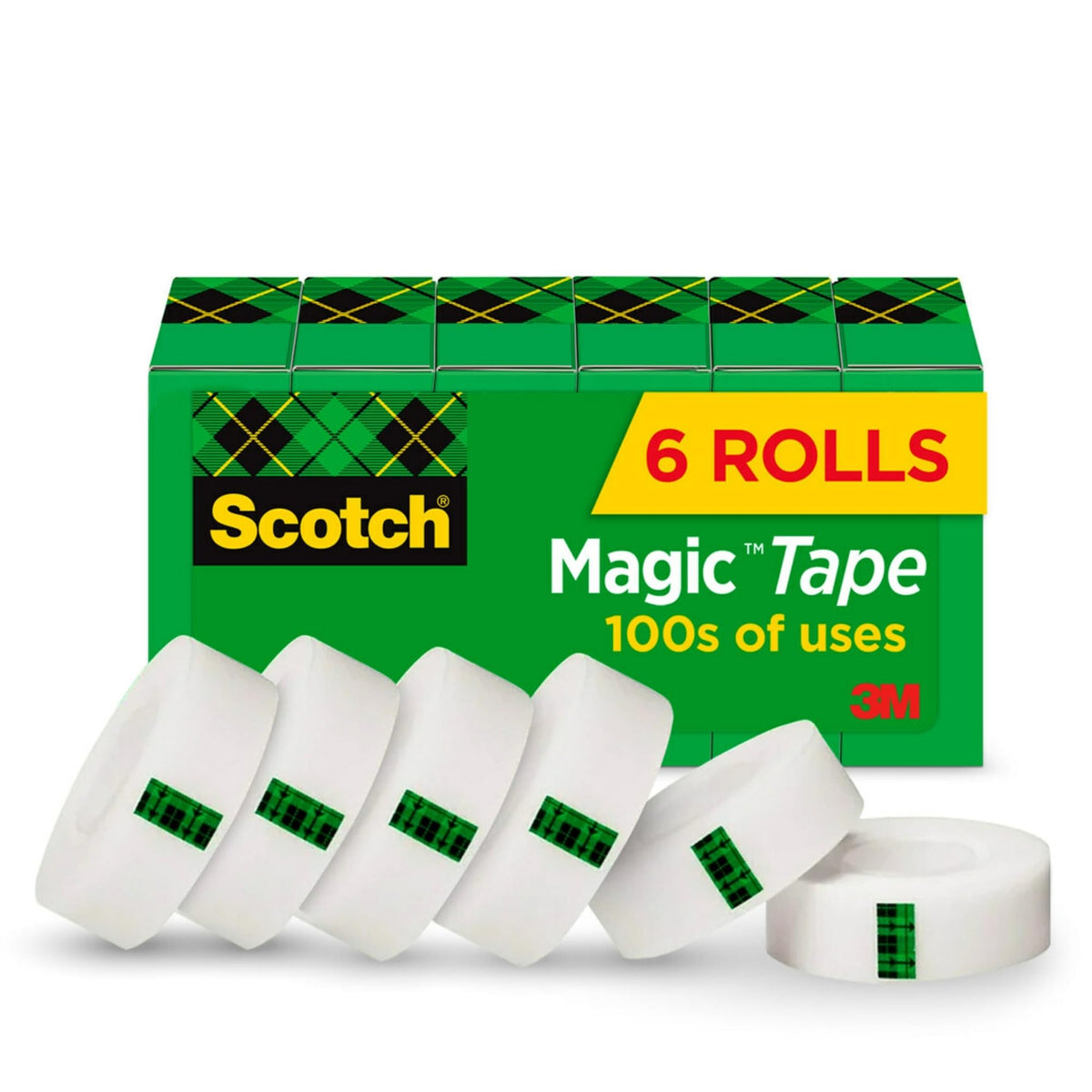Scotch® Magic™ 810 Tape, 3/4" x 800", Pack of 6 Rolls