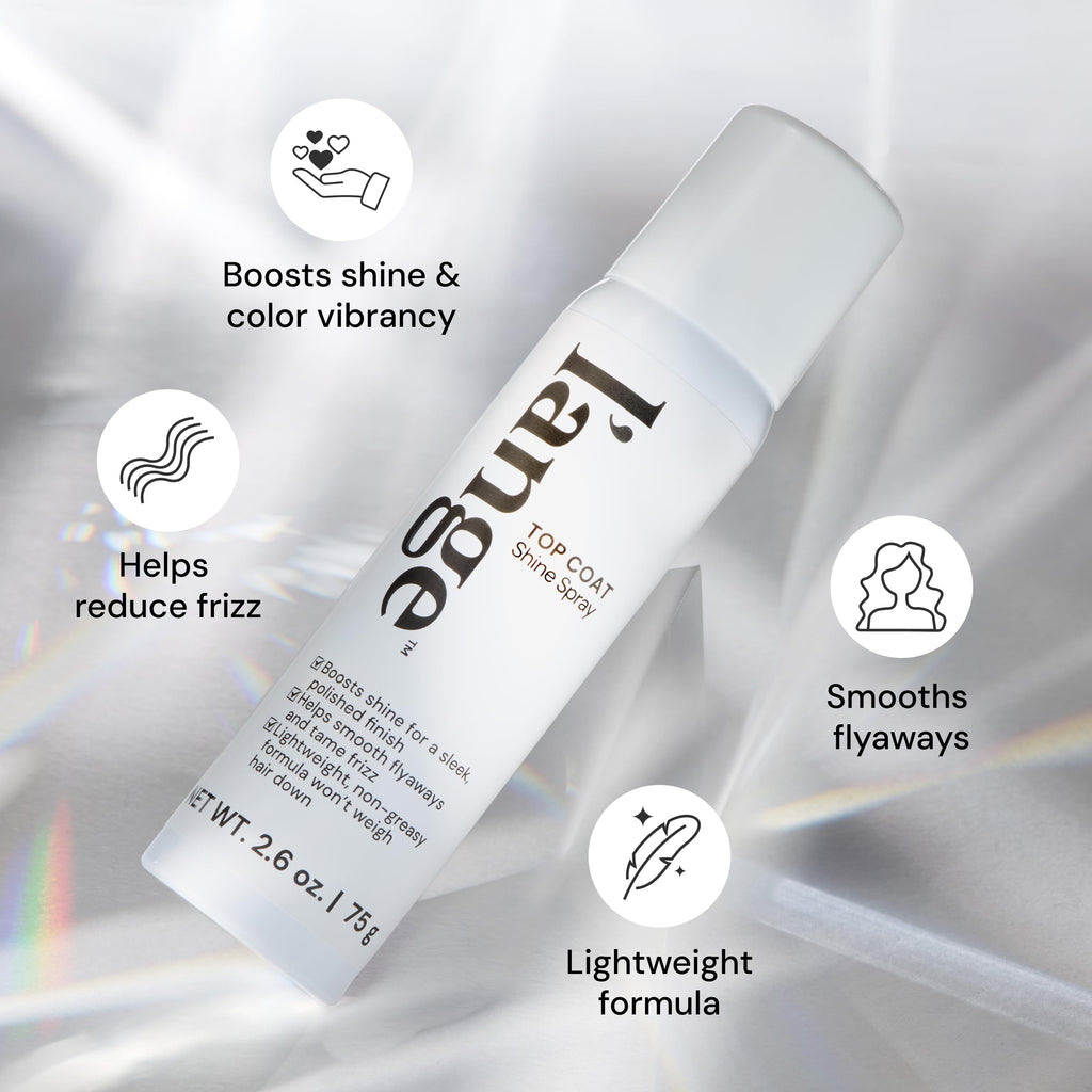 L'ANGE HAIR Top Coat Shine Spray | Hair Gloss Finishing Spray | High-Gloss Finish | Controls Frizz & Flyaways | Ultra-Fine Hydrating Mist | Lightweight, Won't Weigh Hair Down