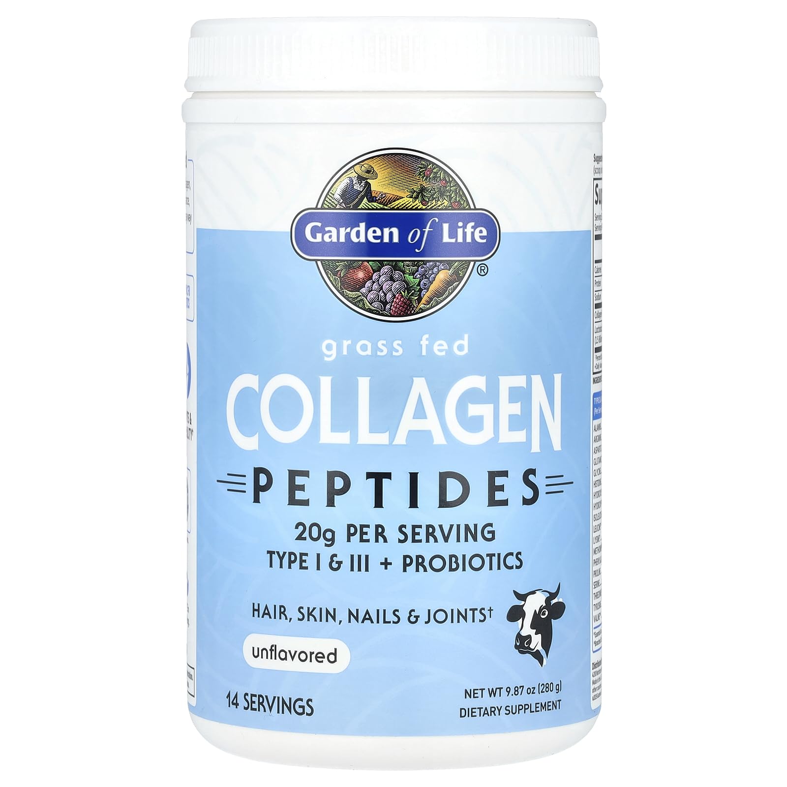 Buy now Garden of Life Grass Fed Collagen Peptides Powder Unflavored Collagen Powder for Women Men Hair Skin Nails Joints, Hydrolyzed Collagen Protein Supplements, Collagen for Women & Men, 14 Servings at indiglob india