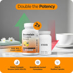 Balancebreens Bromelain 500mg Capsules, 2400 GDU Pineapple Extract, 180 Ct | 2400 GDU Bromelain, 180 Veggie Capsules, Non-GMO, Third-Party Tested, USA