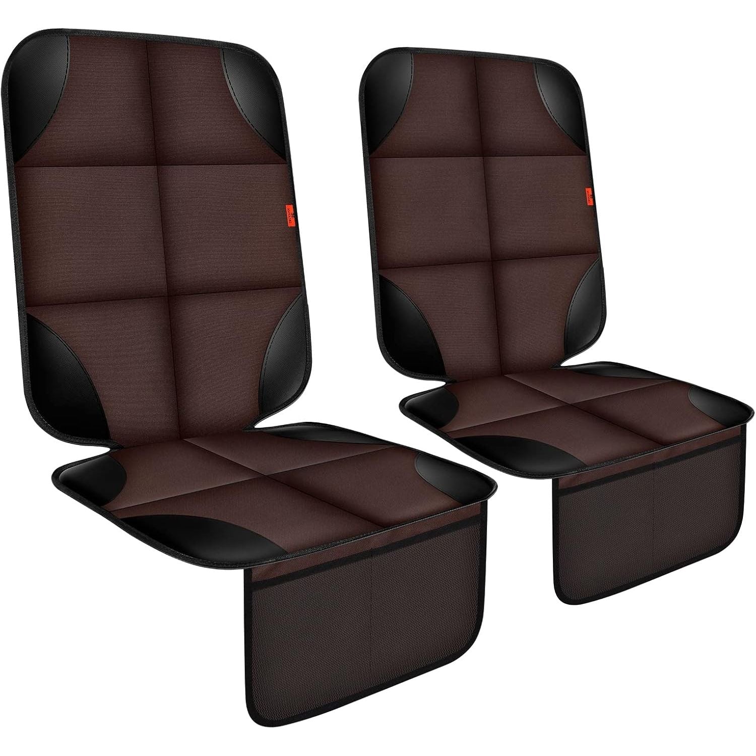 Buy now Car Seat Protector 1 Pack Car Seat Cushion Mat Thickest Padding,Waterproof 600D Fabric Car Seat Covers for Non-Slip Backing Mesh Pockets for Baby and Pet (Black, 1 Pack) 2 Pack Brown at indiglob india