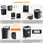Bonsaii 15-Sheet Cross-Cut 40-Min Heavy Duty Paper Shredder for Home Office