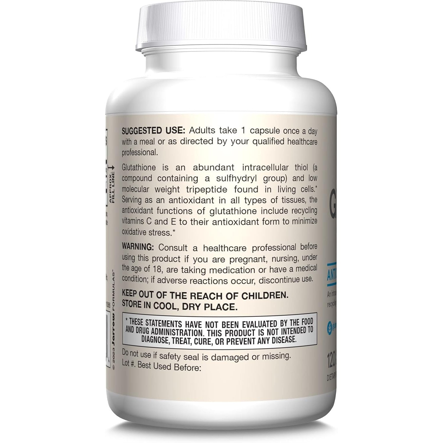 Buy now Jarrow Formulas Glutathione Reduced 500 mg - 120 Veggie Capsules - Intracellular Antioxidant - Quality Glutathione Supplements - Supports Recycling of Vitamins C & E - Non-GMO - Gluten Free - Vegan at indiglob india