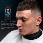 L3 Level 3 Clear Shaving Gel for Men, Non-Foaming, Aqua, 16.9 fl oz | Shave gel for straight razors, moisturizing formula, refreshing scent, no hot towel required, barber or home use