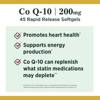 Buy now Nature's Bounty CoQ10, Heart Health and Healthy Aging, Dietary Supplement, 200mg, 45 Rapid Release Softgels at indiglob india