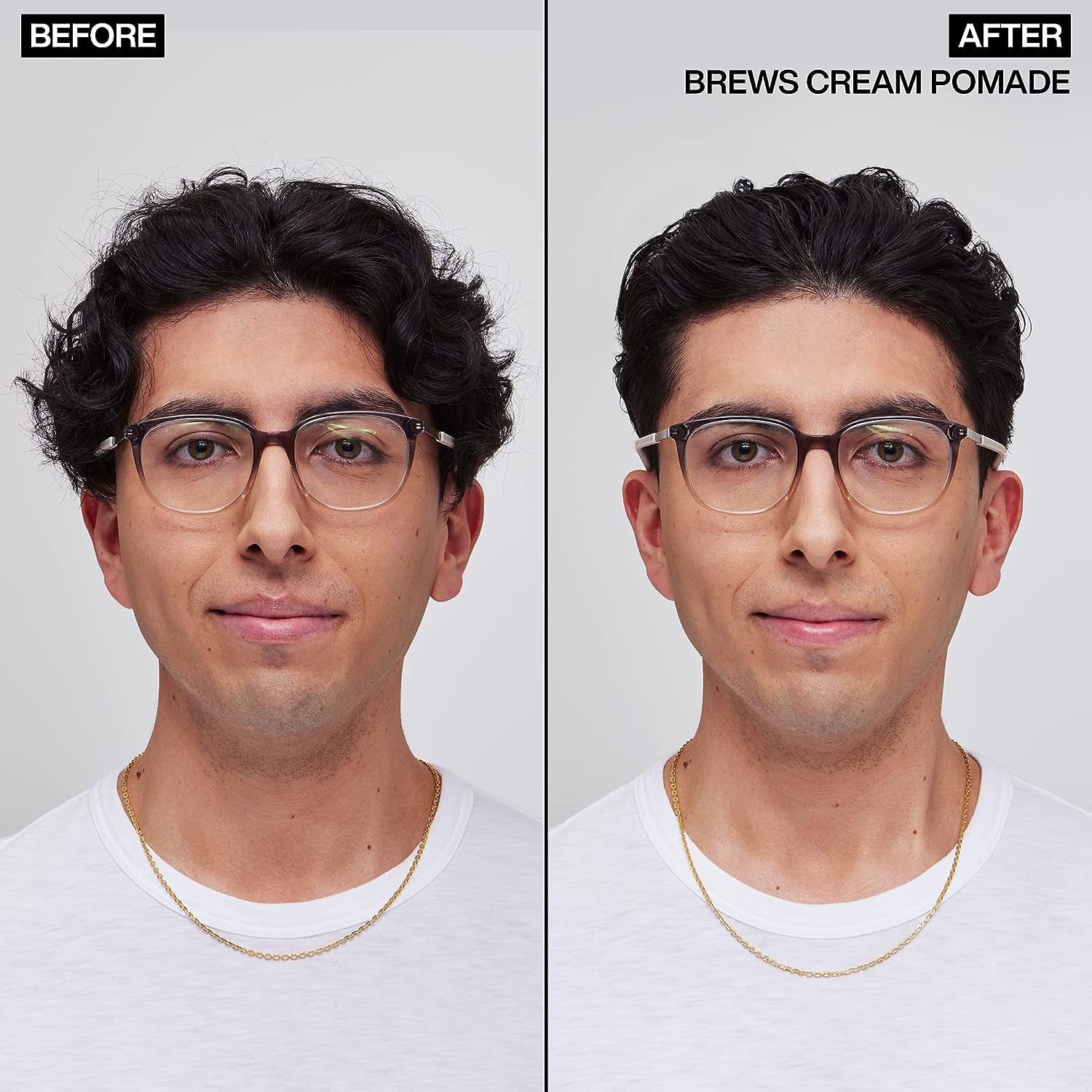 Redken Brews Cream Pomade For Men - Provides Medium Hold With Natural and Smooth Finish With Low Shine, For All Hair Types