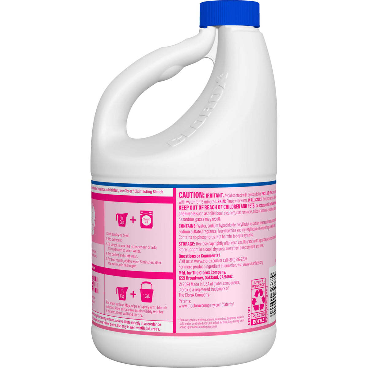 Clorox No Splash Bleach, Morning Bloom, 77 Fluid Ounces (Package May Vary)