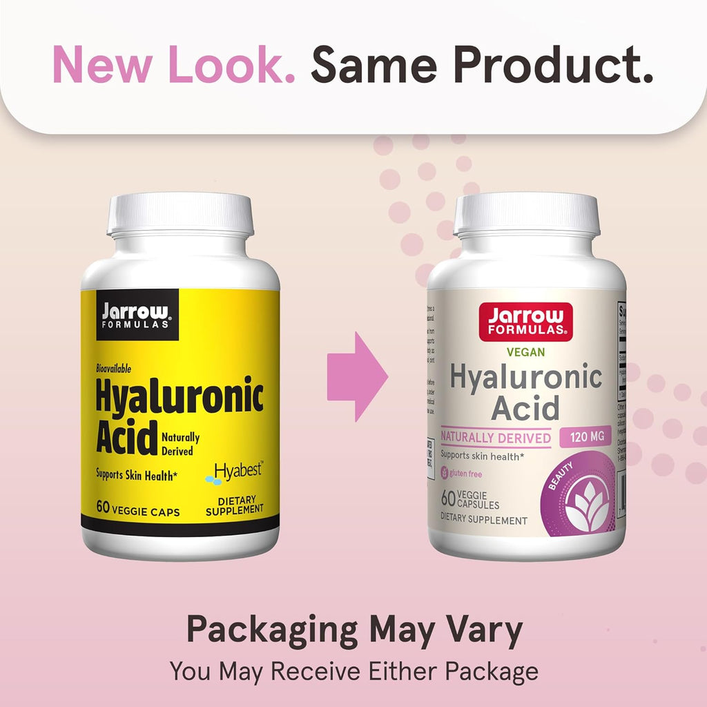 Buy now Jarrow Formulas Hyaluronic Acid 120 mg, Dietary Supplement, Skin Health Support, 60 Veggie Capsules, Up to 30 Day Supply at indiglob india
