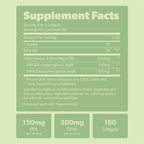 Vegan Omega 3 Supplement - Plant Based DHA & EPA Fatty Acids - Carrageenan Free, Alternative to Fish Oil, Supports Heart, Brain, Joint Health - Sustainably Sourced Algae, Fish Oil Free - 180 Softgels