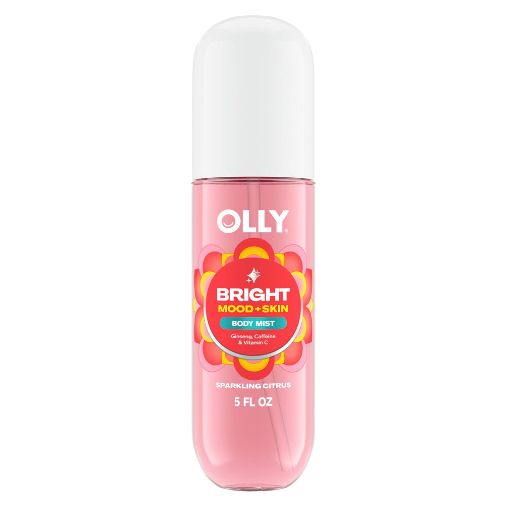 OLLY Bright Body Mist with Caffeine & Vitamin C- Juicy Citrus Scent, 5 oz