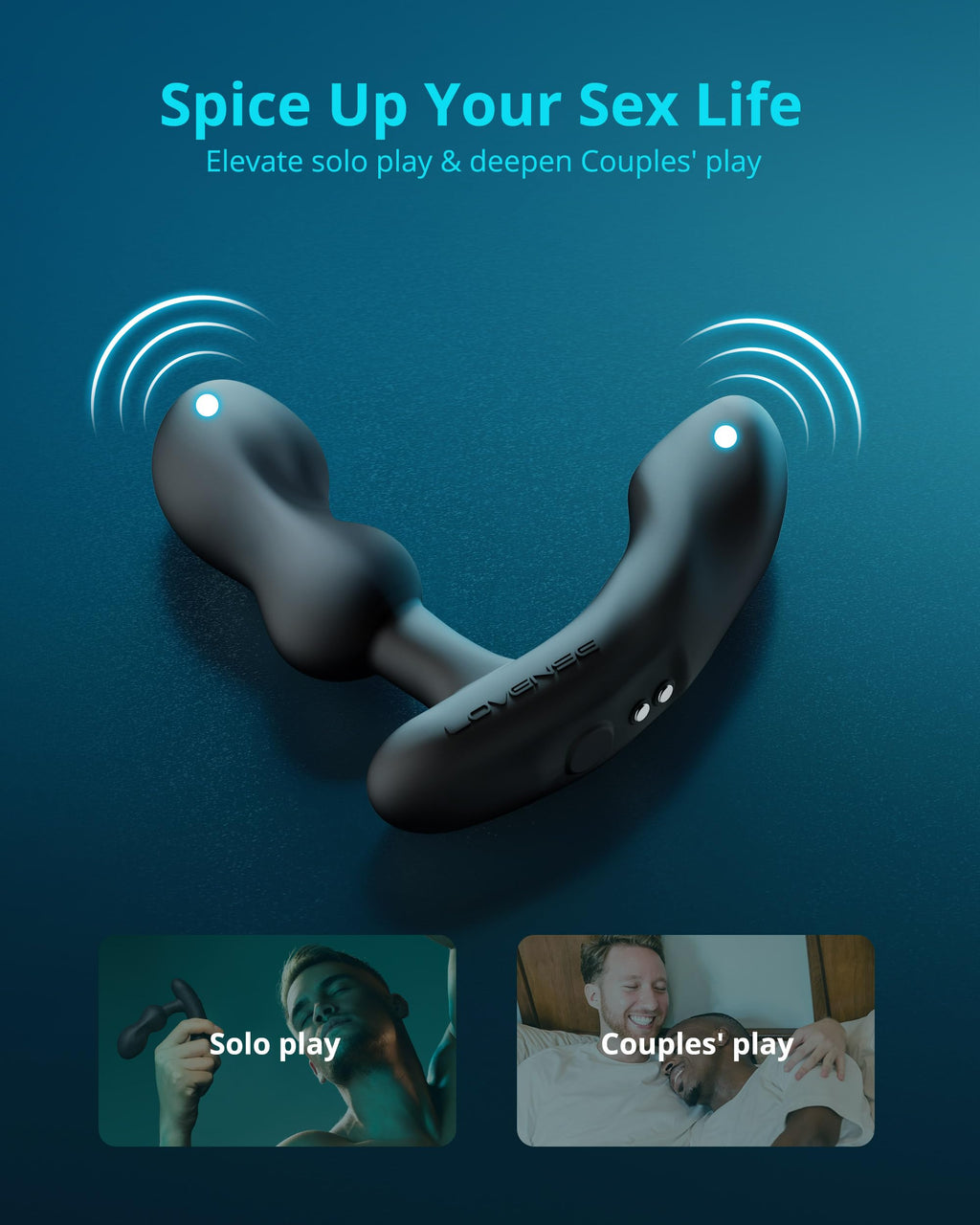LOVENSE Edge 2 Prostate Massager Vibrating Butt Plug, Remote Anal Vibrator