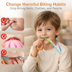Chew Necklaces for Sensory Kids 2 Pack, One-Piece Silicone Sensory Chew Necklaces for Autism & ADHD, Chew Fidget Chewlry for Kids & Adults, Prevent Nail Biting Necklace for Toddler Boys & Girls