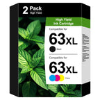 63XL Ink Cartridges Black and Color for HP 63 63Xl Ink Cartridge Combo Pack