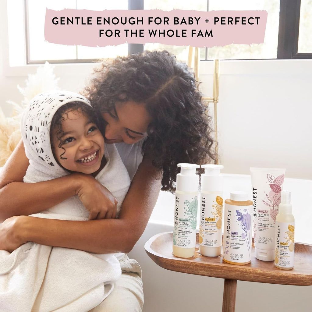 Buy now The Honest Company Conditioning Hair Detangler, Tear-Free Hypoallergenic Leave-In Conditioner and Fortifying Spray, Citrus Vanilla Refresh, 4 fl oz at indiglob india