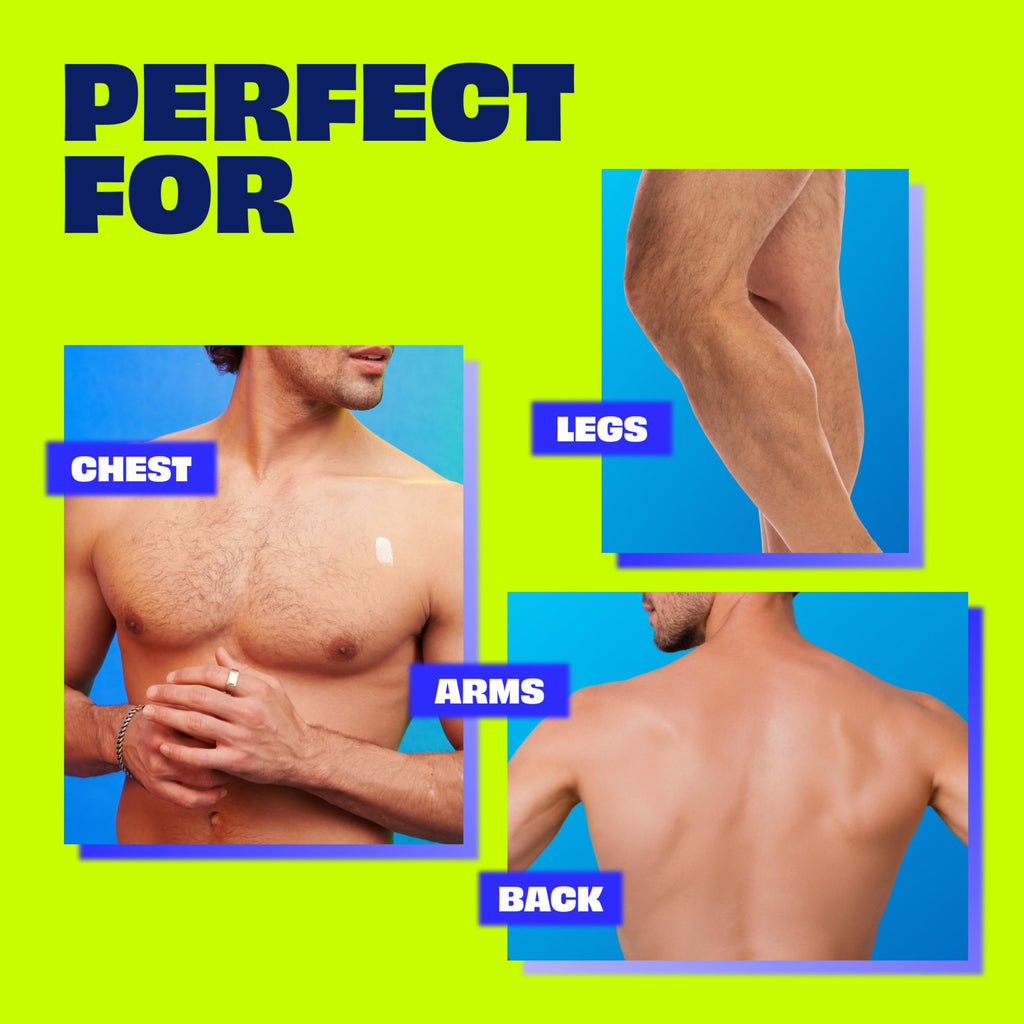 Nair Men Hair Remover Body Cream, 12 Oz | Quick & Easy Body Hair Removal, Use for Chest, Back, Arms & Legs, Removes Stubborn Short Hairs, Dermatologist-Tested