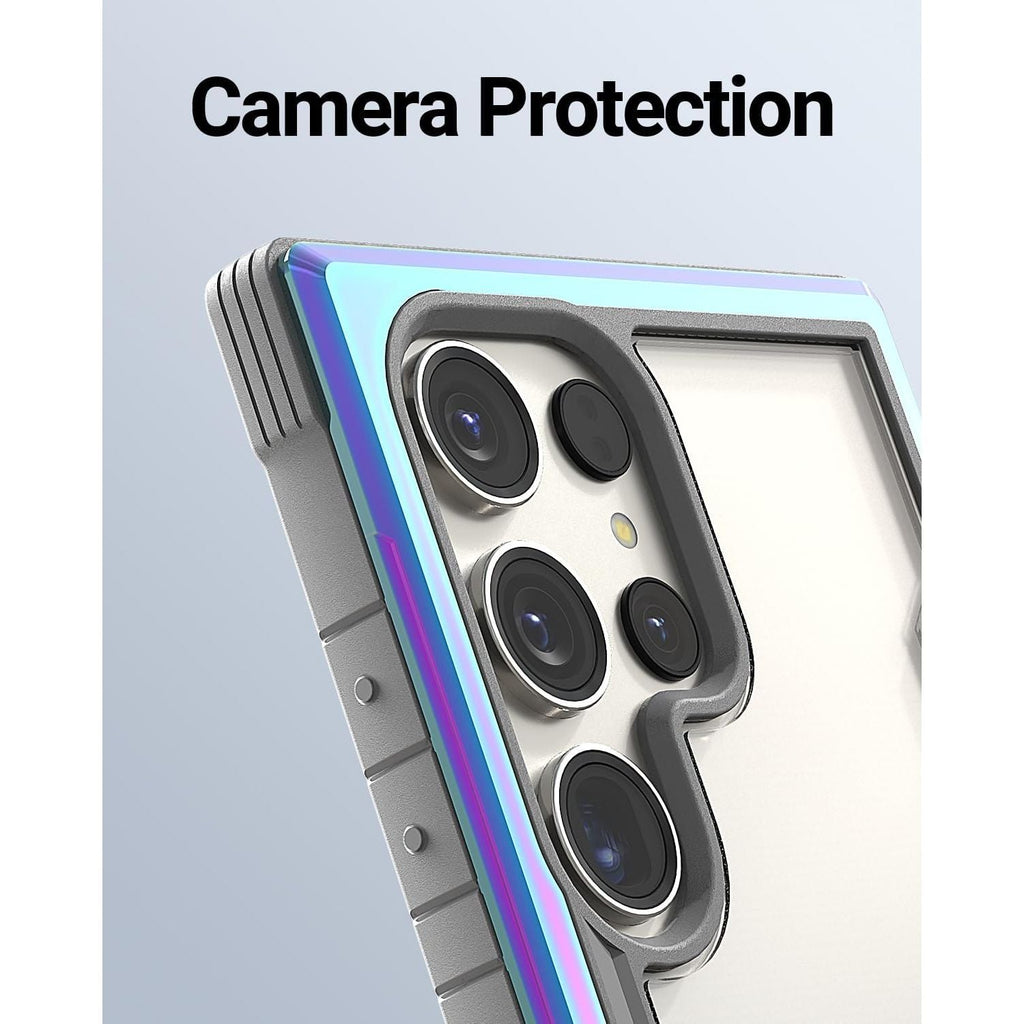 Buy now RAPTIC Shield Crystal Case for Samsung Galaxy S24 Ultra, [13FT Mil-Grade Drop Protection], [Not Yellowing Tech], Durable Anodized Shockproof Aluminum Frame Slim Samsung S24 Ultra Case, Iridescent at indiglob india
