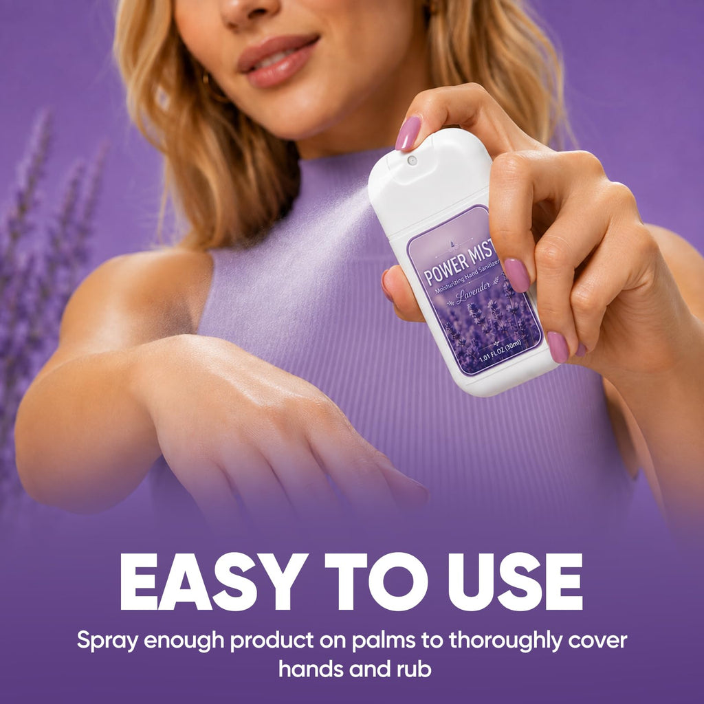 6 Pack Hand Sanitizer Spray, Alcohol-Free Travel Size Moisturizing Mist