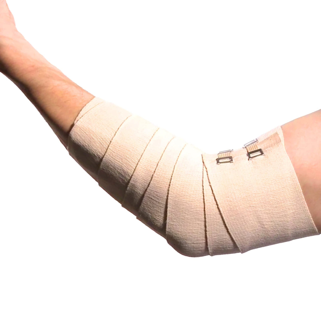 ACE 2 Inch Elastic Bandage with with Clips, Beige, Great for Wrist, Foot and More, 1 Count
