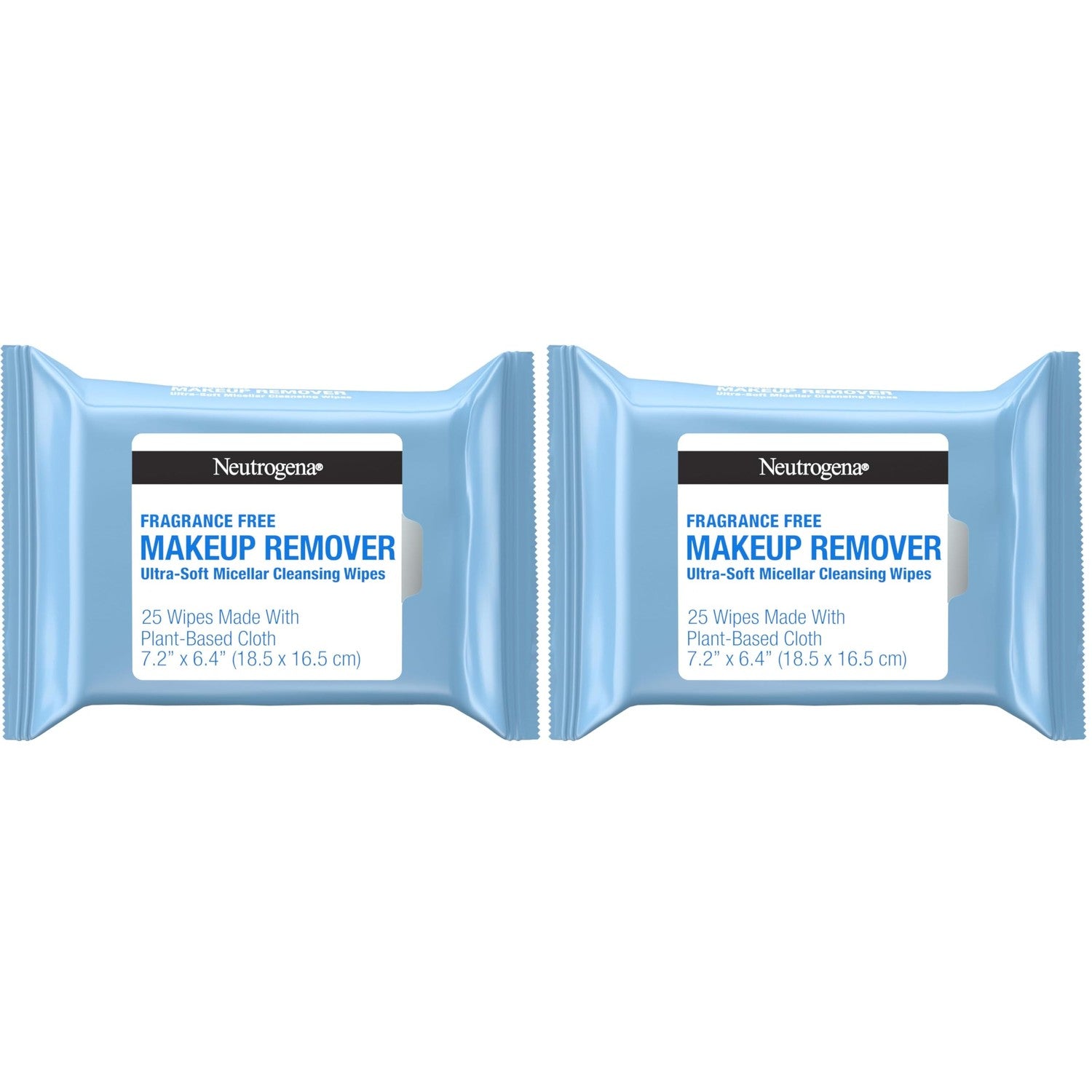 Buy now Neutrogena Fragrance-Free Makeup Remover Wipes, Daily Ultra-Soft Micellar Cleansing Wipes Gently Remove Oil & Waterproof Makeup, Hypoallergenic, Made with Plant-Based Cloth, 25 ct at indiglob india
