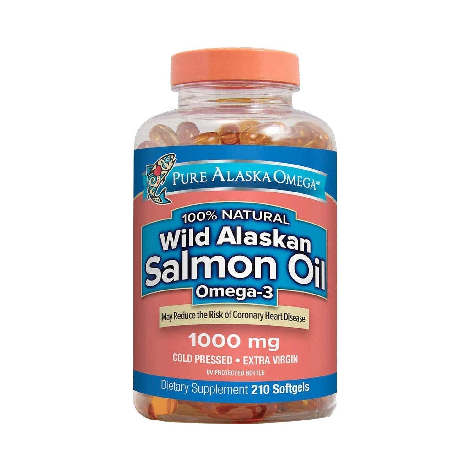 Buy now Pure Alaska Omega-3 Wild Alaskan Salmon Oil 1000mg Softgels 180-Count 210 Count (Pack of 1) at indiglob india
