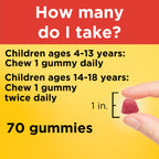 Nature Made Kids First Multivitamin with Omega-3, 70 Gummies | Kids Gummy Multivitamins with Vitamins and Minerals for Daily Nutritional Support, Strawberry, Lemon & Orange Flavors