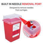 Alcedo Sharps Container 1 Quart (1-Pack) for Home Use & Travel Disposal
