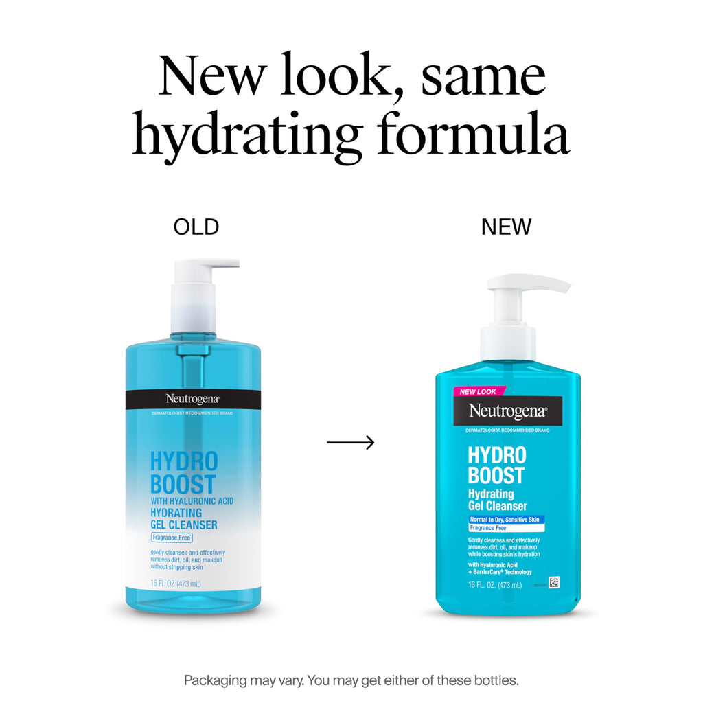Buy now Neutrogena Hydro Boost Face Wash, Fragrance Free, Hydrating Facial Cleanser with Hyaluronic Acid, Daily Foaming Face Wash & Makeup Remover, Hypoallergenic Gel Cleanser, 16 fl. oz at indiglob india