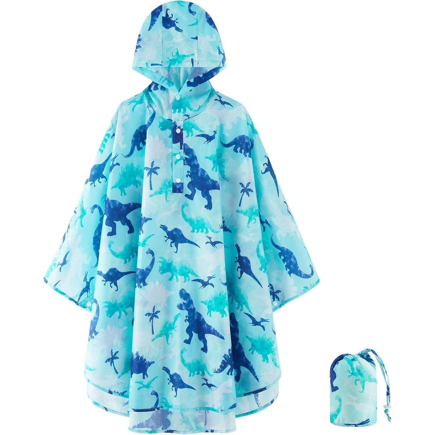 Buy now WAWSAM Lightweight Kids Rain Poncho Reusable Toddler Raincoat Waterproof Rain Jacket 6-10 Years Mint Green at indiglob india