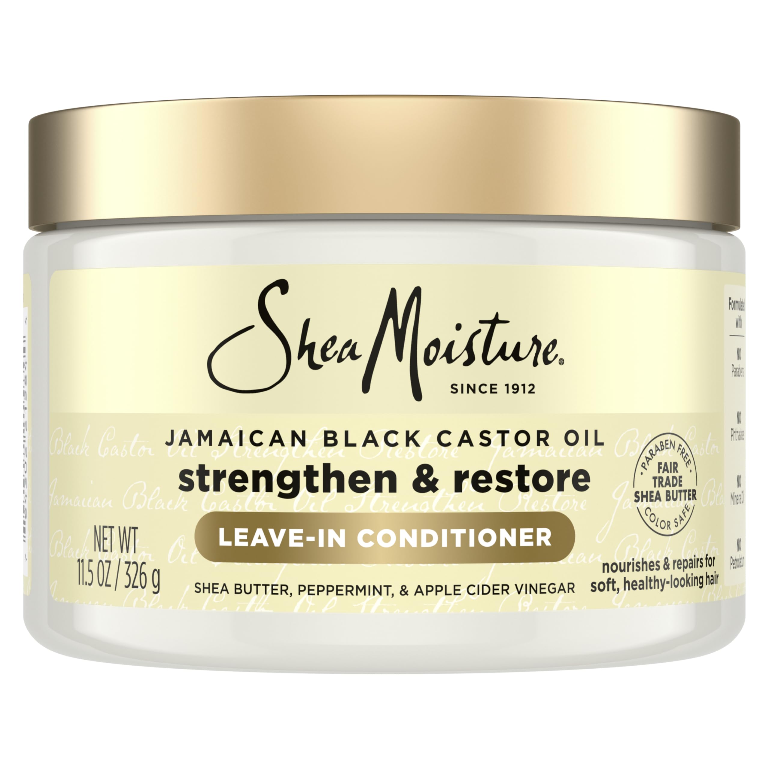 Buy now SheaMoisture Jamaican Black Castor Oil Leave In Conditioner 100% Pure Jamaican Black Castor Oil For Damaged Hair to Soften and Detangle Hair 11.5 oz at indiglob india