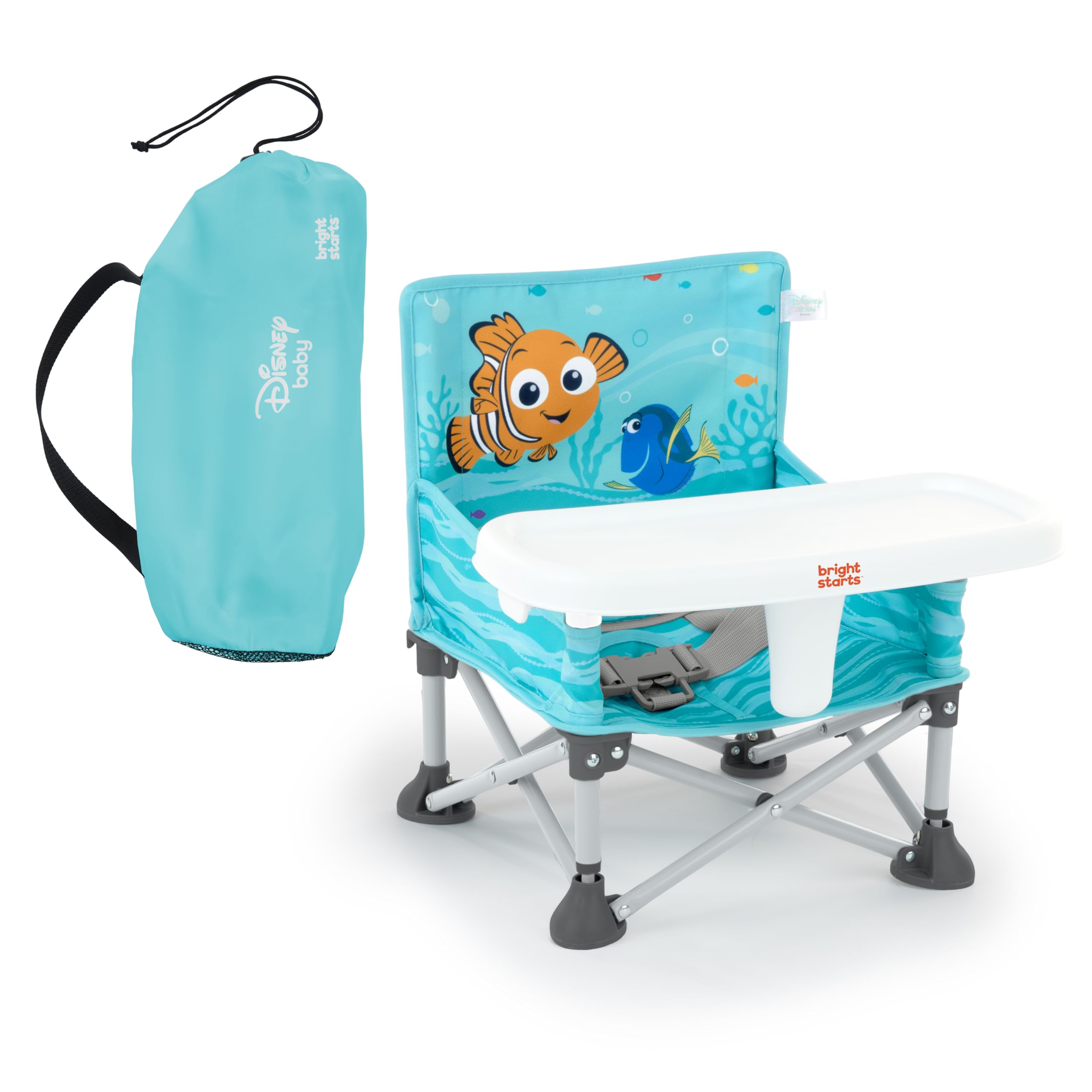 Buy now Summer by Bright Starts Pop 'N Sit Portable Booster Chair, Floor Seat, Indoor/Outdoor Use, Compact Fold, Green, 6 Mos - 3 Yrs Nemo 1 Count (Pack of 1) at indiglob india