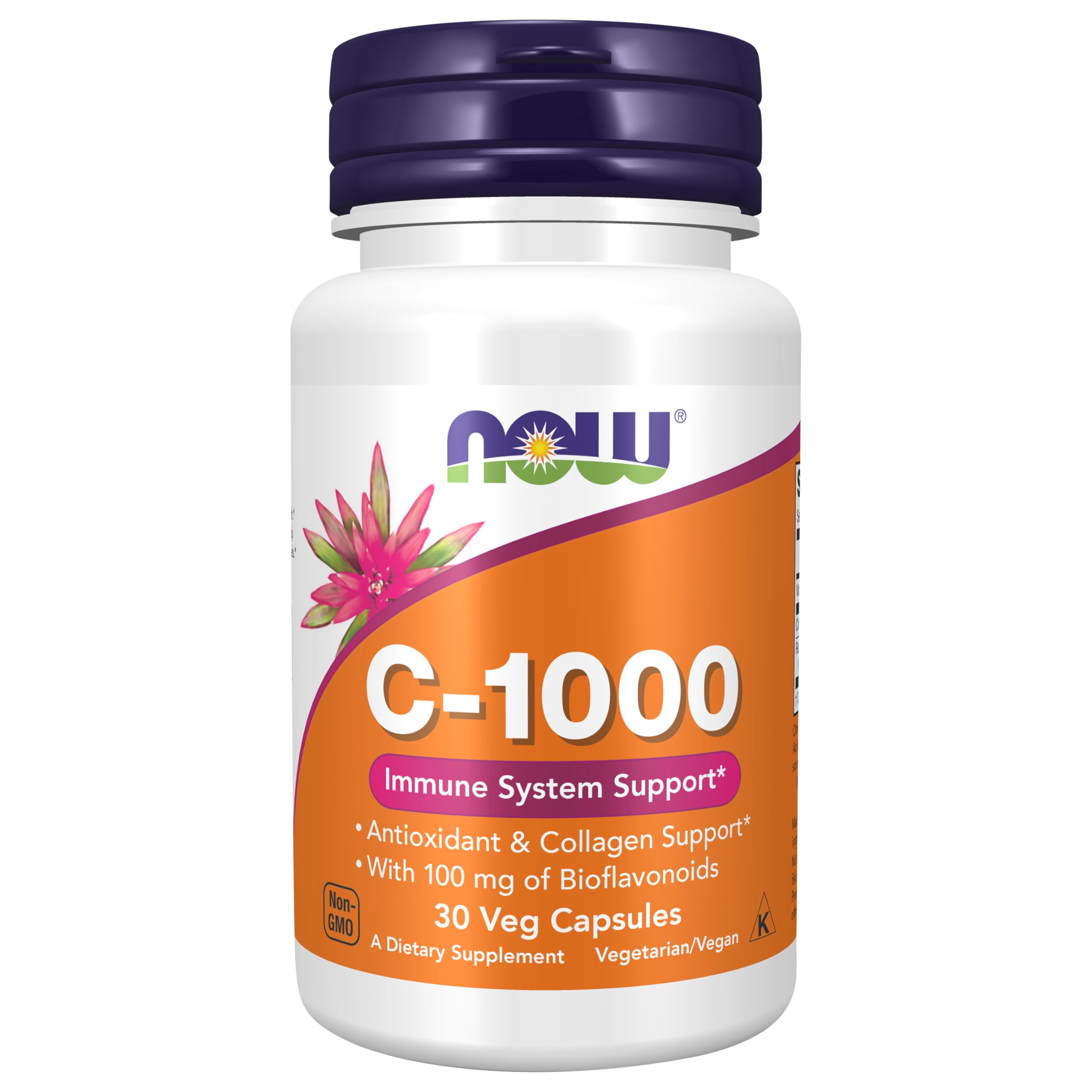 NOW Foods Supplements, Vitamin C-1,000 with 100 mg of Bioflavonoids, Antioxidant protection*, 100 Veg Capsules