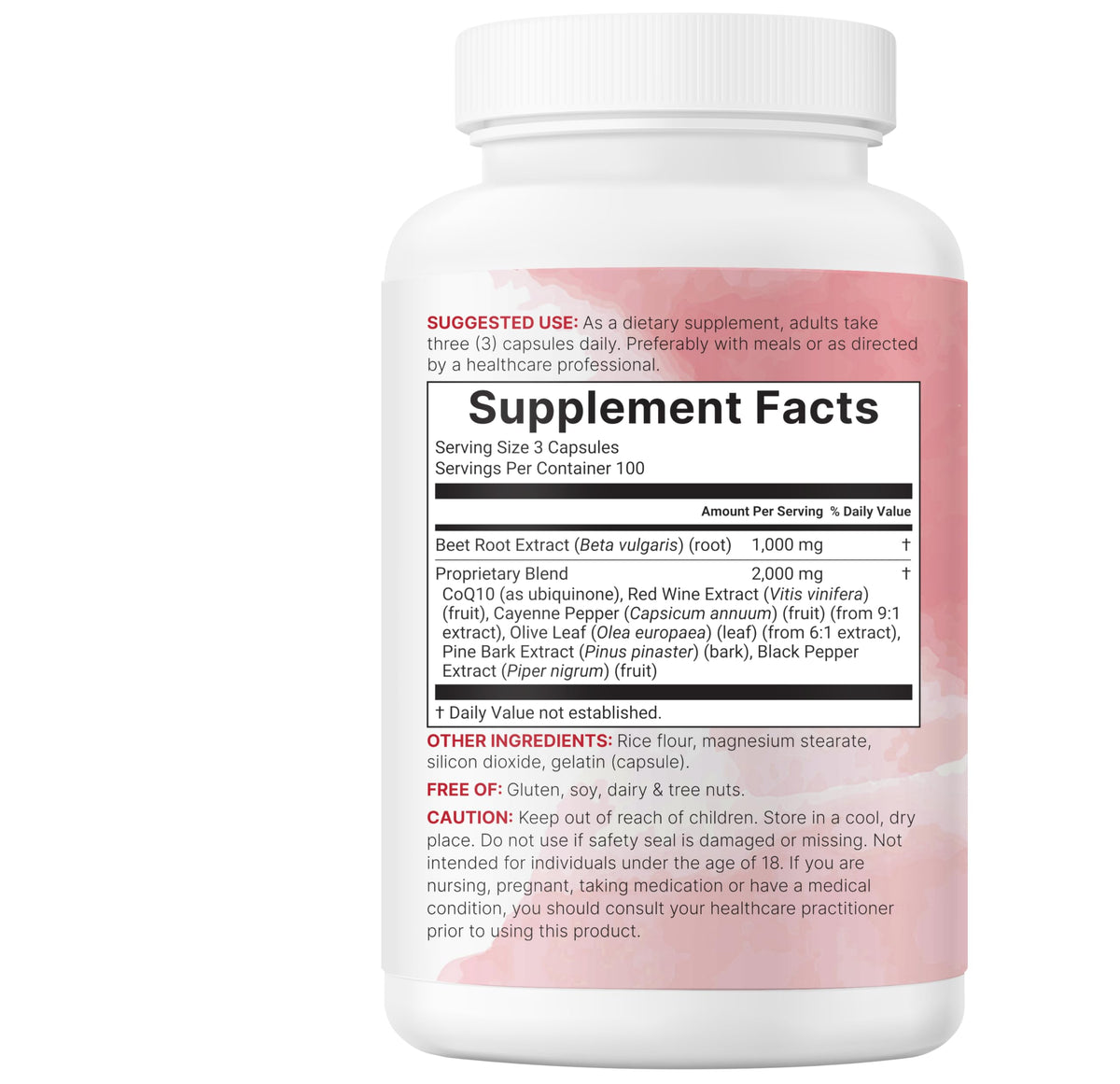 Micro Ingredients Beet Root Capsules 3,000 mg** Per Serving, 300 Capsules | Nitric Oxide Supplement | 7‑in‑1 Beet Root Complex with CoQ10, Black Pepper & Botanical Extracts | Non-GMO